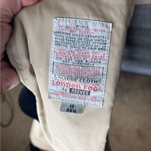 London Fog size 16 vintage main coats beige fur lined trench coat - Picture 7 of 8